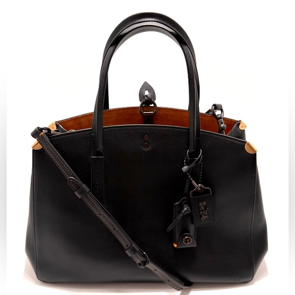 Coach 1941 Cooper Carryall Black Glovetanned Leather Satchel Top Handle - Picture 16 of 16